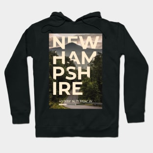 New Hampshire Travel Poster Hoodie
